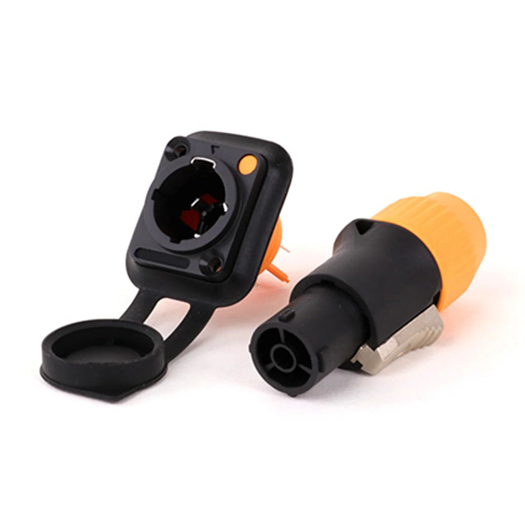10pcs/5Sets New 3Pins Waterproof Locking Male Cable Plug+Female Chassis NAC3MPX or NAC3MX-W+NAC3FPX+Powercon Connector NAC3FX-W