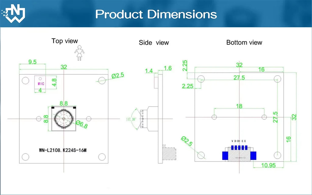 4656x3496 16MP HD IMX298 USB2.0 Camera Module AF 78.4° With Digital Mic UVC-Compliant, Plug And Play For Machine Machine Vision