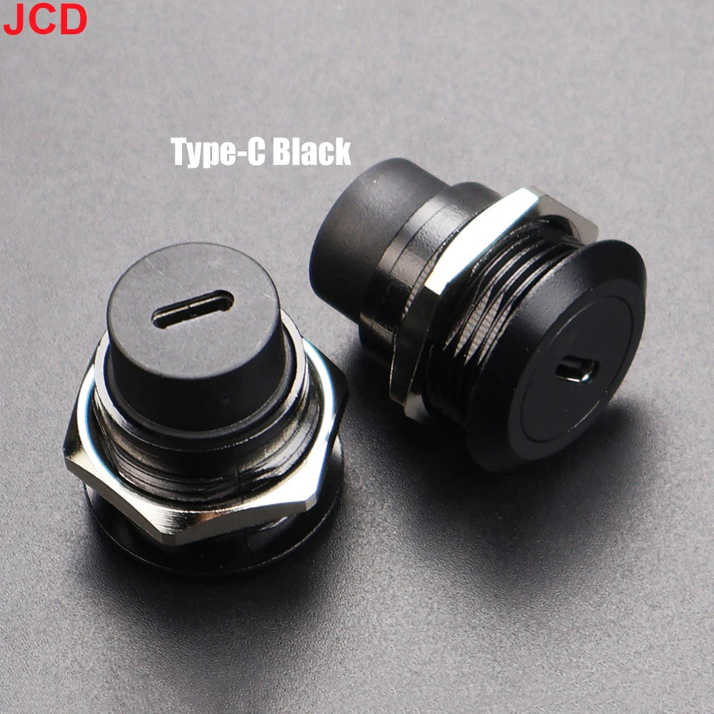 JCD 1pcs Metal D Type Module RJ45 CAT6&USB 2.0/3.0&Type C&HDMI-Jack Socket Through Network Panel Mounting Electronic Connector