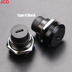 JCD 1pcs Metal D Type Module RJ45 CAT6&USB 2.0/3.0&Type C&HDMI-Jack Socket Through Network Panel Mounting Electronic Connector