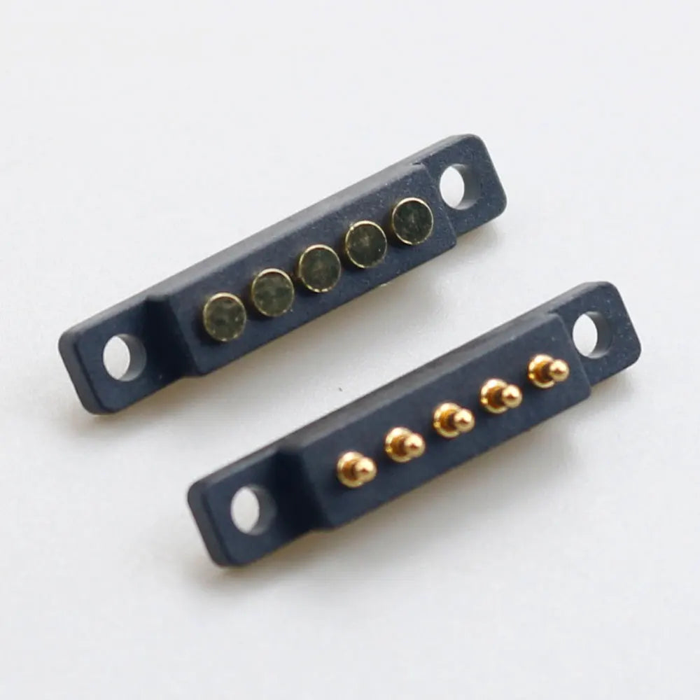Spring Loaded Pogo Pin Connector 5 Pin 2.54MM PCB Solder Male Female Pogopin L-shape Straight Board Probe Power Connector