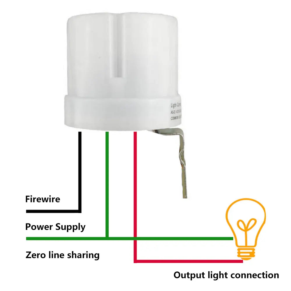 Automatic On Off Photocell street Light Switch DC 12V AC 220V/110V 50-60Hz 10A Photo Control Photoswitch Rainproof Sensor Switch