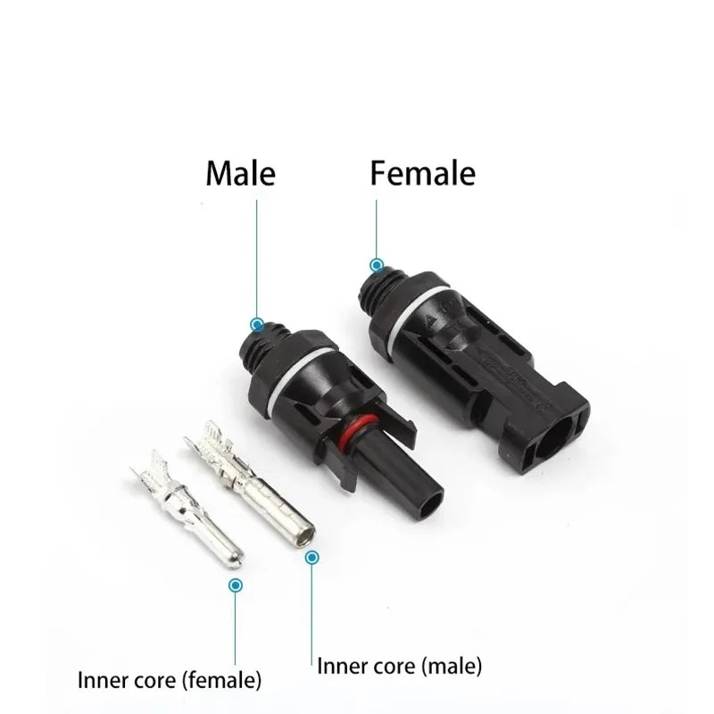 1/5/10 Pair M12 Thread Solar Male Female Connector High Quality Panel Coupler Inverter DC Combiner Box Installation connector E2