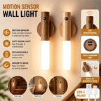 Human Body Sensor Night Light Punch Free Magnetic Rechargeable Wall Lamp Soft Light for Closet Hallway Bedside Multi Scene Use