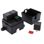 4/5P Relay Box with 12V/24V Auto Car Truck 3-Way Fuse Holder ATO Circuit 3 Blade Fuses for Car Boat Products