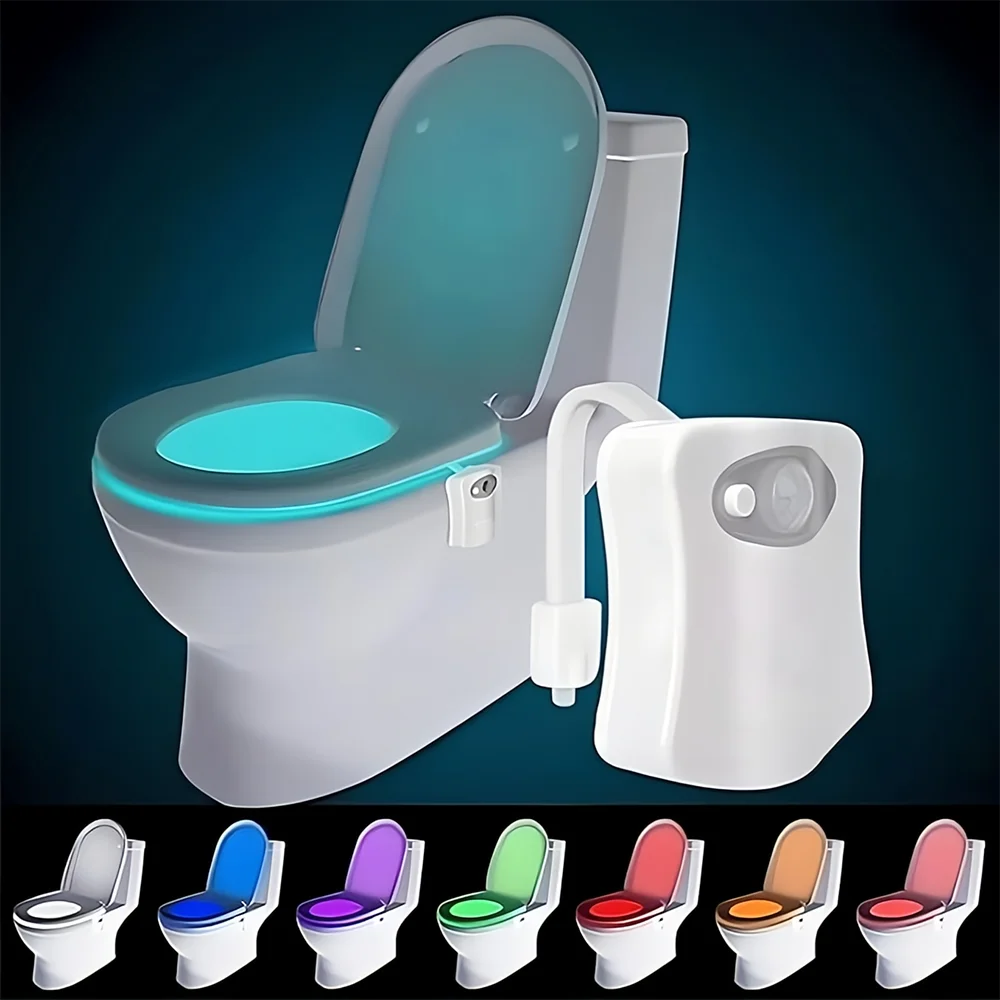 Color Changing Toliet Night Light Motion Sensor Led Motion Activated Washroom UV Slap Activated Butt Smart Night Light