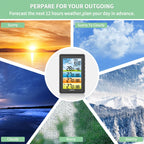 Baldr Wireless Digital Color Weather Station DCF Clock Calendar Barometer Thermometer Hygrometer Trend Forecast 3 Outdoor Sensor