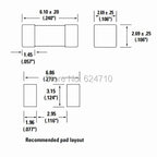 20A 25A 30A 40A Ceramic Fuse 1808 2410 6125 6.1*2.5MM Surface Mount Fuses High Inrush 250VAC/125VDC Fast / Slow Blow Fuse