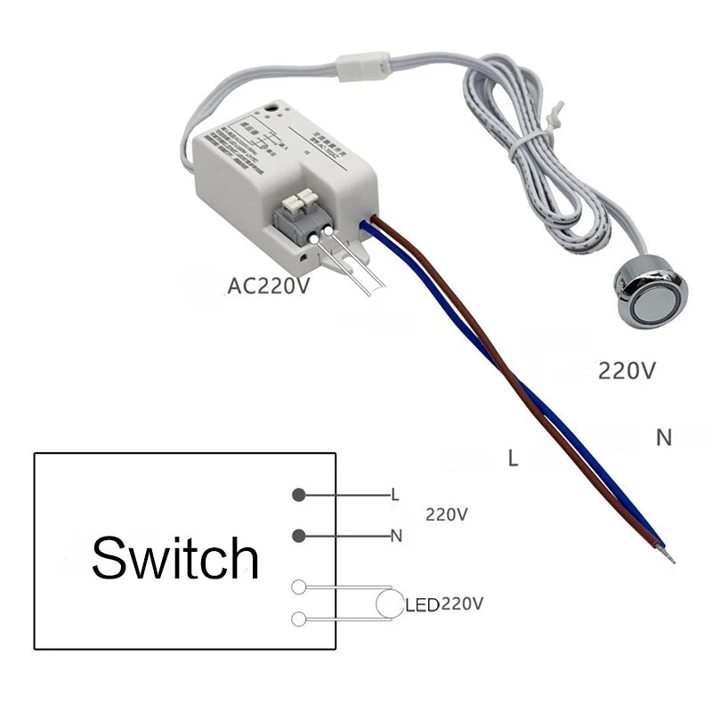 220V 100W LED  Touch Sensor/Door Sensor Gesture Sensor Switch Suitable for cabinet furniture gesture sensor  smart home switch