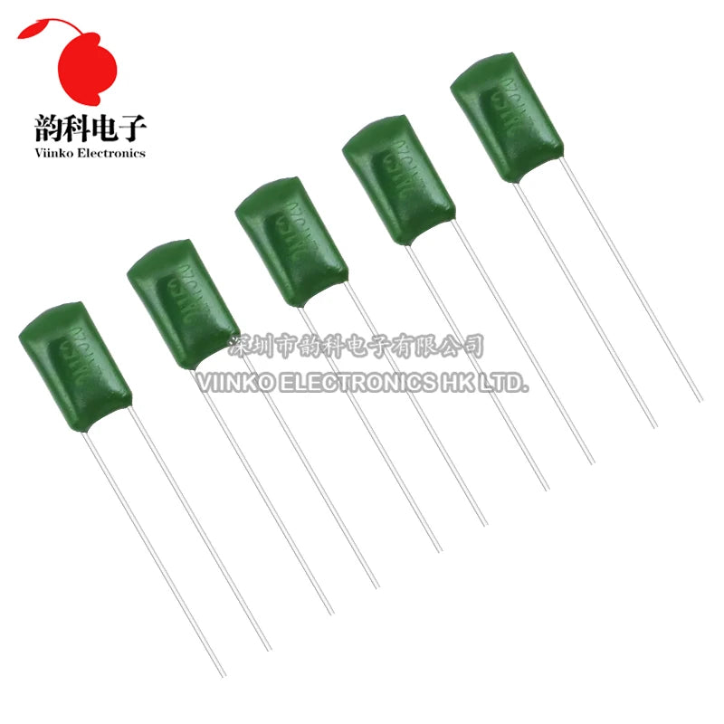 50pcs Polyester film capacitor 100V 1nF 1.5nF 2.2nF 100nF 2A471J 2A102J 2A152J 2A222J 2A392J 2A332J 2A472J 2A103J 2A473J 2A104J