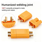 XT30 Connector Plug Female / Male XT30 Bullet Connector with Welding Fixtures for RC Battery Connector, RC Lipo Battery Car Boat