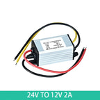 DC DC Buck Model Converter 24V to 12V 1A-5A  60W Converter Step Down 24V 12V 2A 24W Waterproof Module Waterproof Dustproof CE