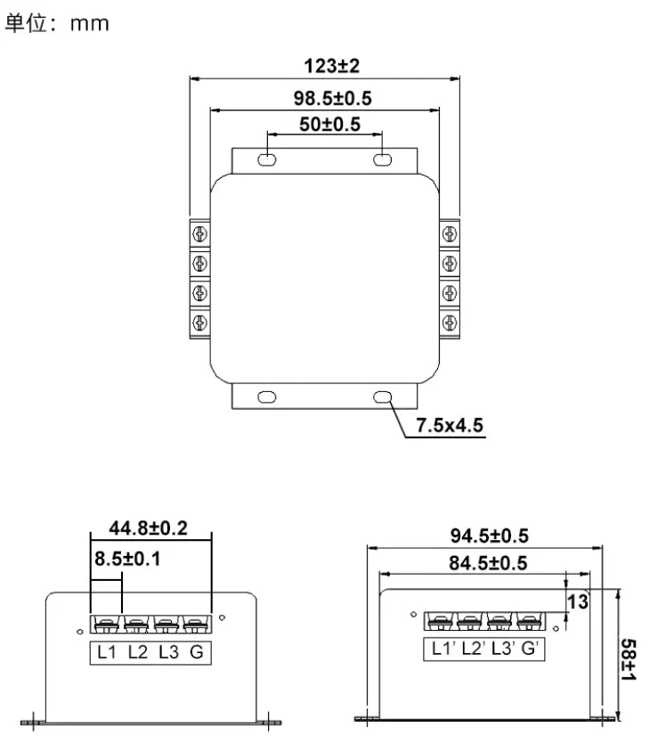 Three phase power filter frequency converter EMI servo purifier CW12B-3/6/10/20/30/40/50/60A-R AC 380V