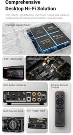 AIYIMA Upgraded A80 Power Amplifier TPA3255 DAC Bluetooth PFFB Stereo 300Wx2 Class D Digital Amp RCA TRS OPT COA USB Input
