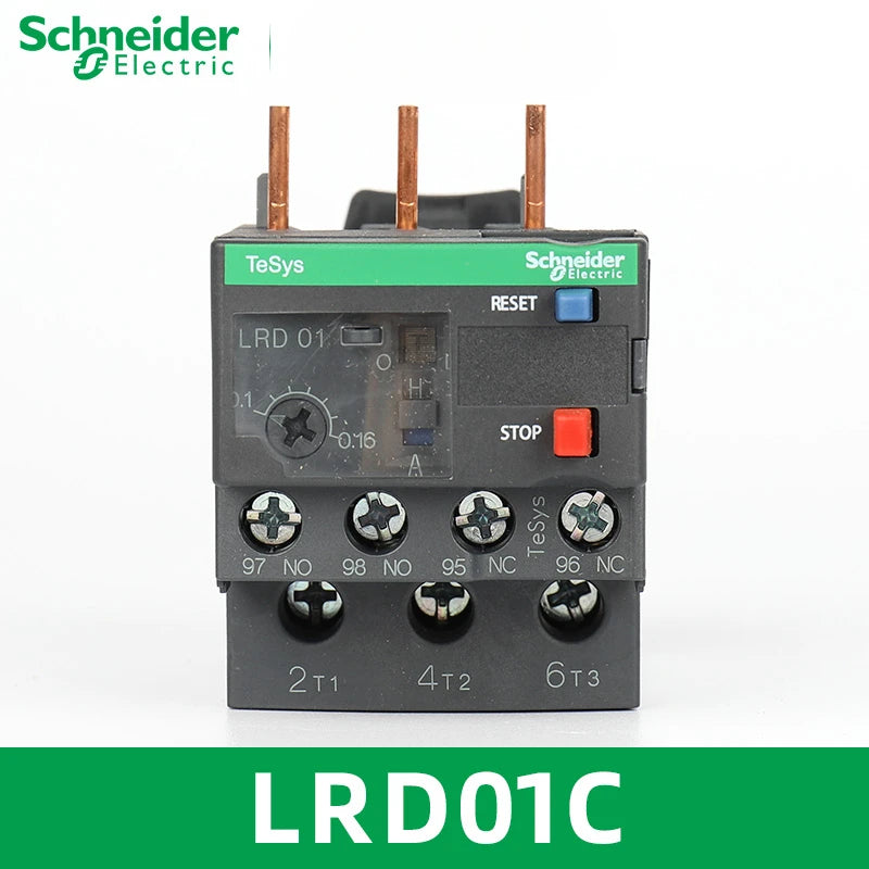 Schneider Electric LRD Series Thermal Overload Relay LAD7B106C Models LRD01/3/5/6/10/12/14/16/21/22/32C for Electrical Contr