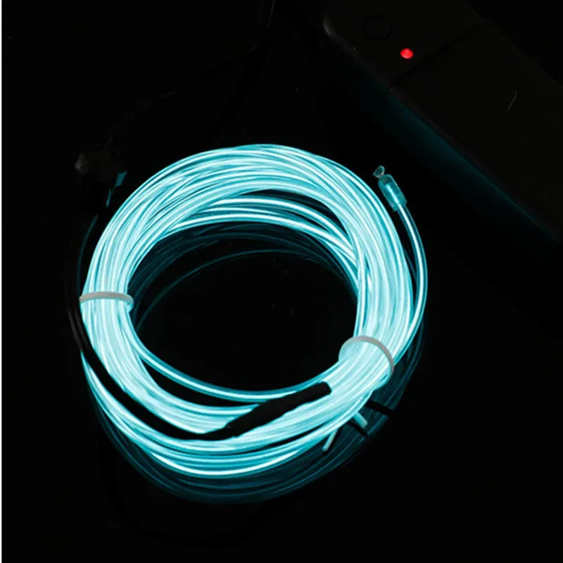 1M/2M/3M/4M/5M Flexible Neon Light EL Wire Led Neon Dance Party Atmosphere Decor Lamp RopeTube Waterproof Multicolor Led Strip