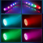 8PCS 60LED Par Light RGB Stage Light DMX512 Sound-Activated DJ Disco Light Wedding Festival Bar Atmosphere Light Audience Light