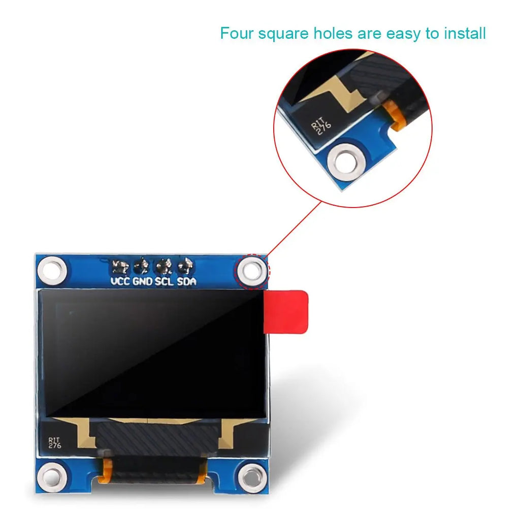 128x64 OLED Display Screen Module 0.96" I2C IIC SSD1306 Driver Board 4 Pin Serial Chip for Arduino ESP32