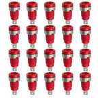 20PCS Insulated Safety 32A 4mm Banana Socket Terminal 5 Colors Female Jack Panel Mount Socket Binding Post Wire Connector