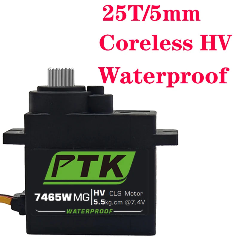 PTK 7465W MG Waterproof servo Metal gear 9g micro servo 5mm 180° robotic model aircraft fixed wing digital servo