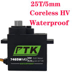PTK 7465W MG Waterproof servo Metal gear 9g micro servo 5mm 180° robotic model aircraft fixed wing digital servo