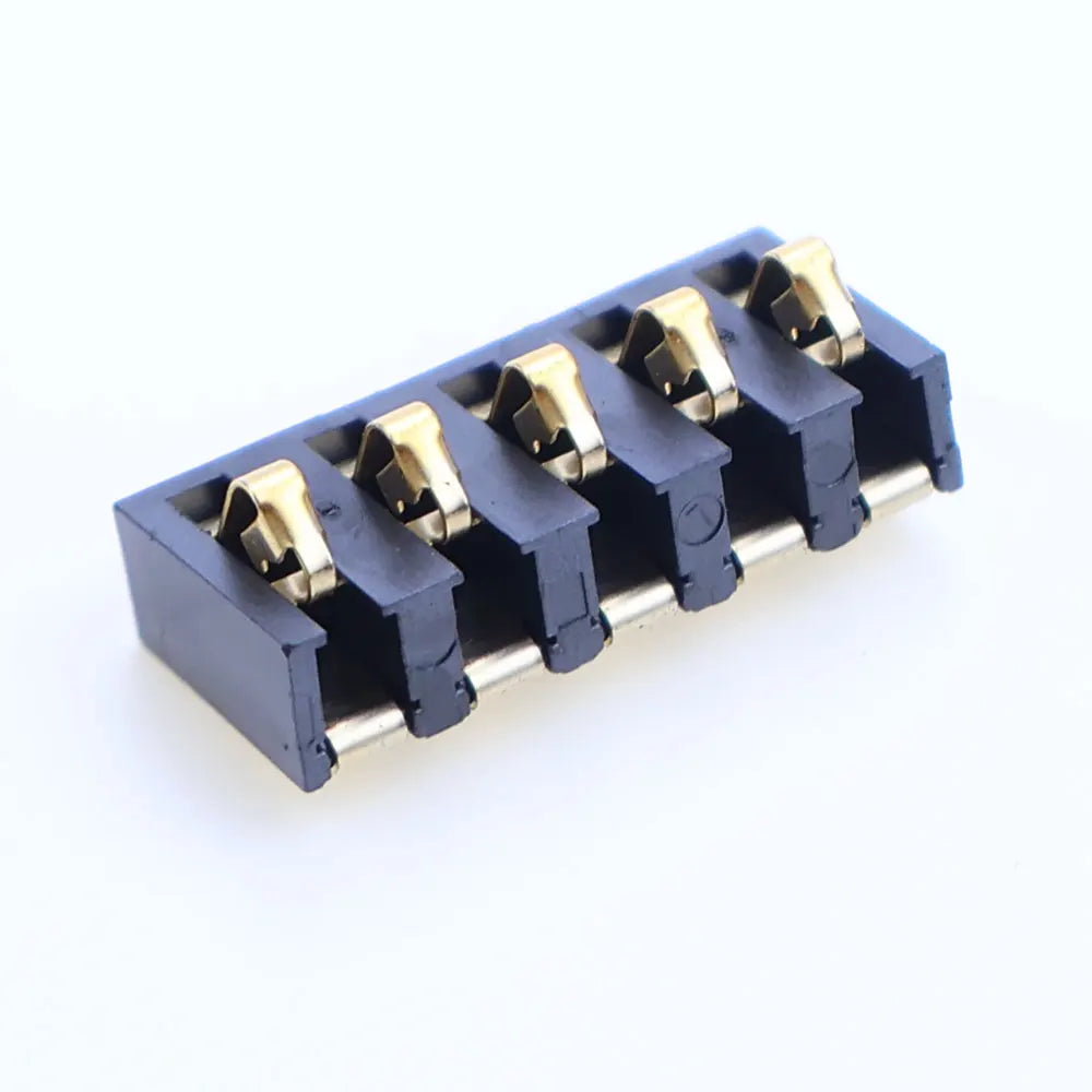 YanXi 2/5/10PCS 5A 30V Spring Compression Contact 4.25mm Pitch 2 3 4 5 6 Pin Surface Mount Battery Connector Insulator 4.75mm H