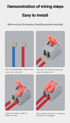 1PC Wire Connector Electric Cable Led Conectors Fast Terminals Blocks Docking Butt Household Electrician Tools For 4mm² 6mm²