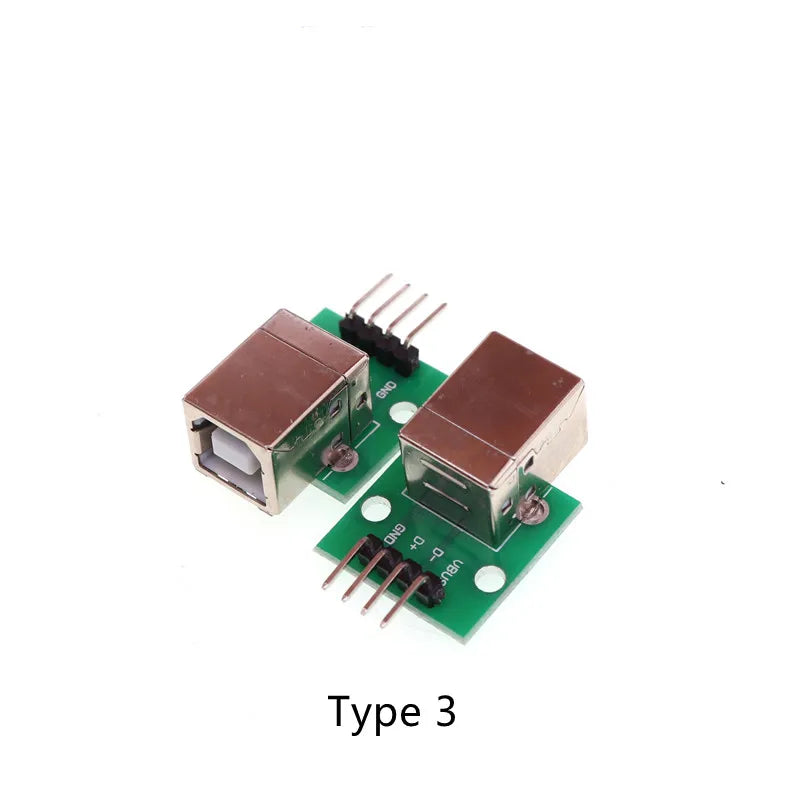 5pcs USB 2.0 Micro Mini A Female/Male USB B to 2.54mm Pin Header PCB Breakout Board Converter Adapter