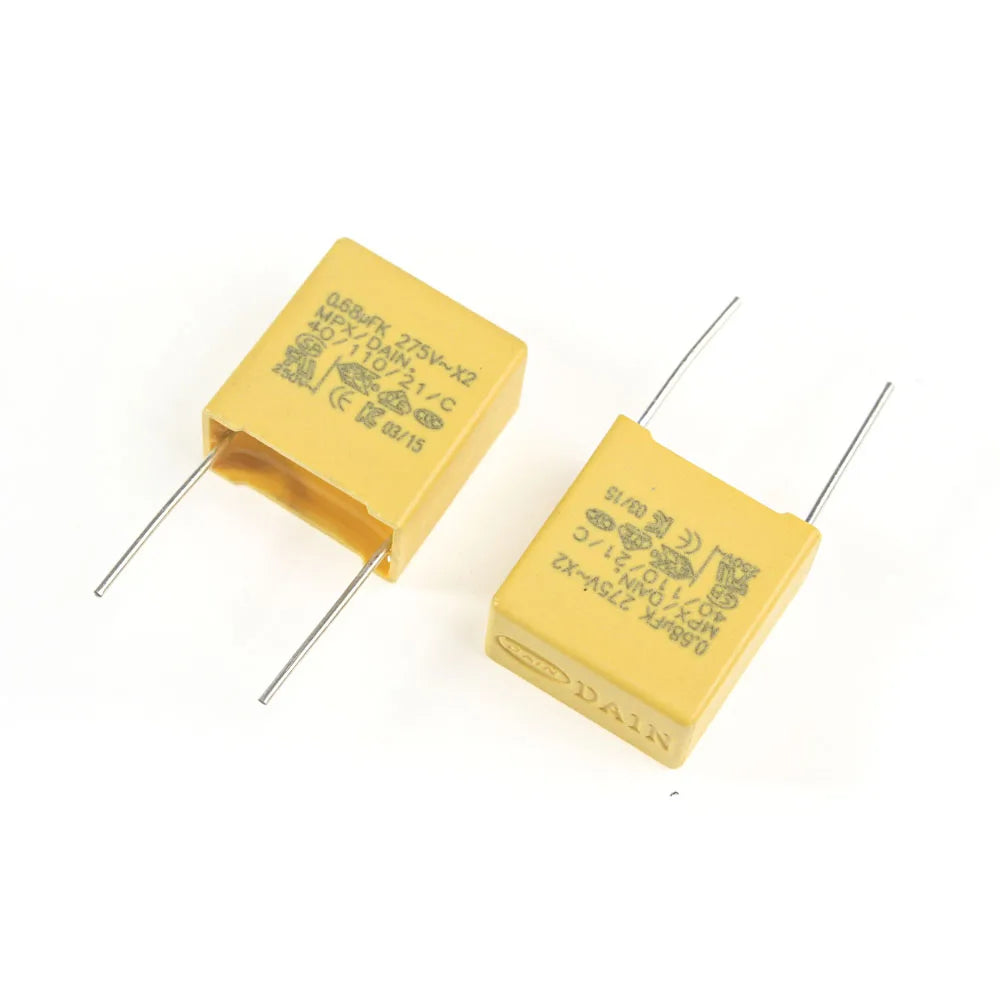 50PCS 102K~105K Polyester Film Capacitors Pack 275VAC X2 Capacitor Assorted Kit 0.047UF 0.1UF 0.22UF 0.33UF 0.47UF 0.68UF 1UF