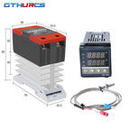 1SETS  REX C100 thermostat + 40DA SSR Relay+ K Thermocouple 1m Probe RKC Digital PID Temperature Controller REX-C100