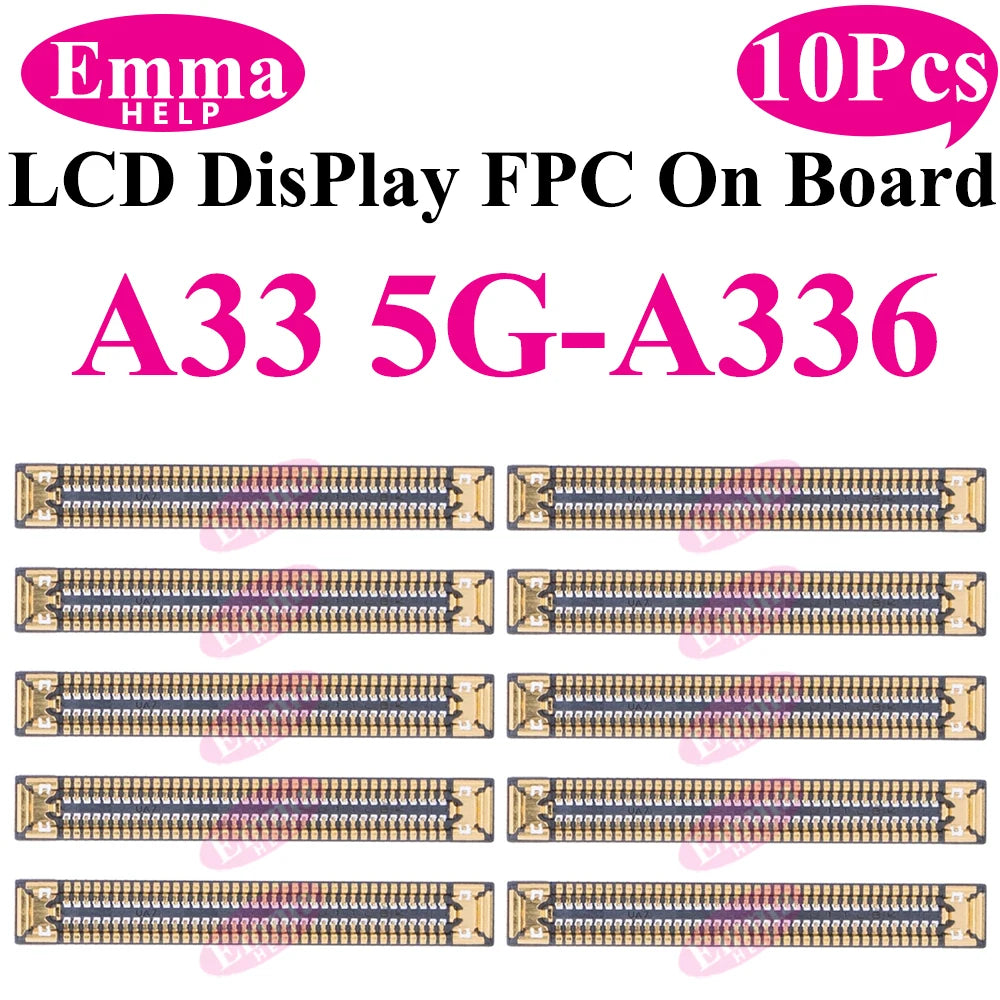 10pcs Original Screen Connector For Samsung A52S A53 A72 A33 A32 A23 A22 A13 A12S A03s A02s A42 LCD Display FPC On Board 78 Pin