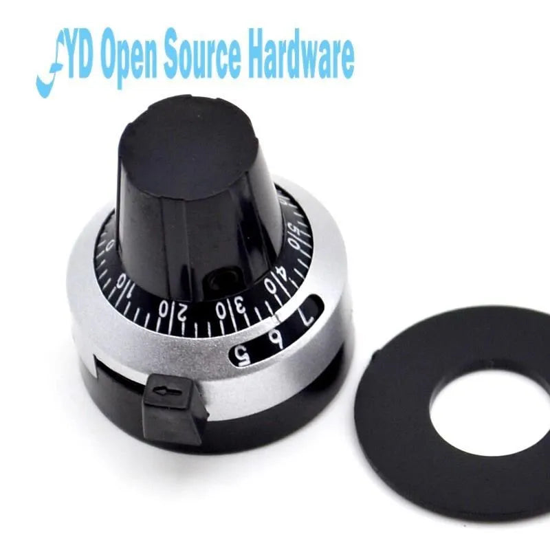 WXD3-13 3590S 4mm 6mm 6.35mm Potentiometer Precise Dial  knob  with locking  3590 Knob hat Kit