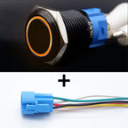 16/19/22mm Black Push Button Switch Waterproof Illuminated Metal Momentary Latching Fixed On Off Power Switch Backlit LED 3V 12V