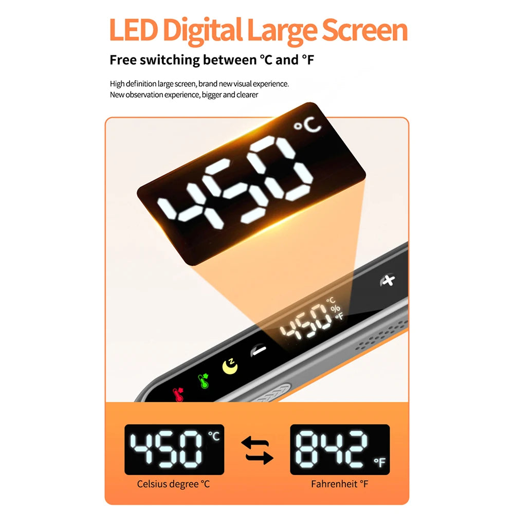 USB 1400mAh Battery Intelligent Soldering Iron Type C Interface Wireless Temperature Control High-power Solder Welding Iron Tool