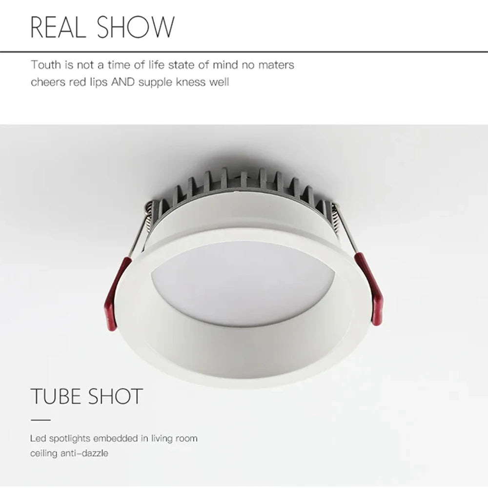 Recessed Tuya Bluetooth/Zigbee Matter 3CCT Smart LED Downlight 110V/220V 5W-12W Spotlight Bedroom Kitchen Indoor Downlight
