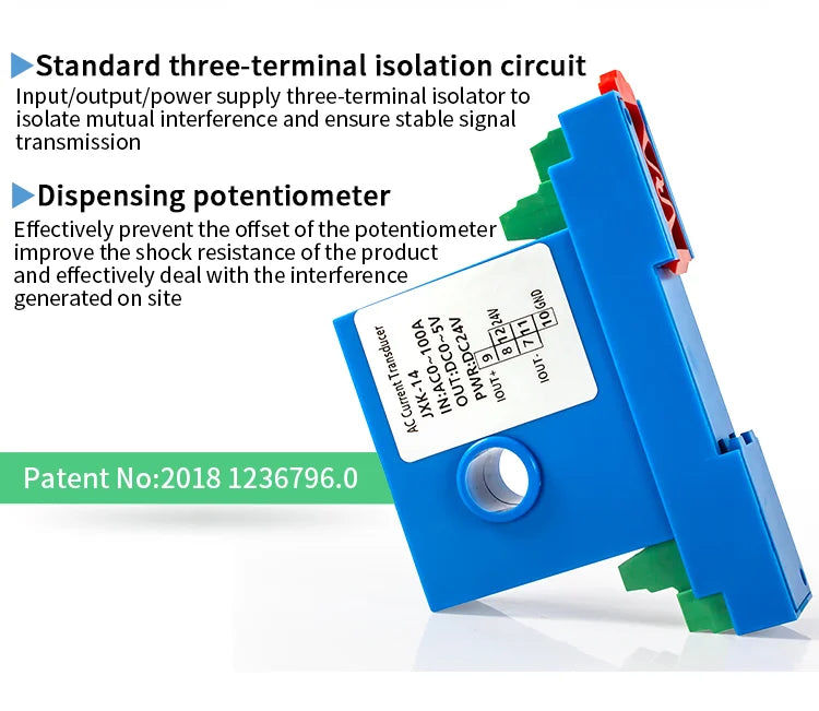 AC DC Current Transmitter 0-10A 0-20A 0-50A 0-100A 0-150A to 4-20mA 0-10V 0-5V RS485 Current Sensor Transducer with DC24V