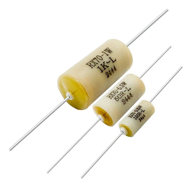 Rx70 High-Precision Sampling Wirewound Fixed Resistor 0.25W 0.5W 1W 2W 3W Plug-In Low-Temperature Drift Standard Resistor 1R to 500R 1K to 100K 100K to 1m 0.01% 0.02%