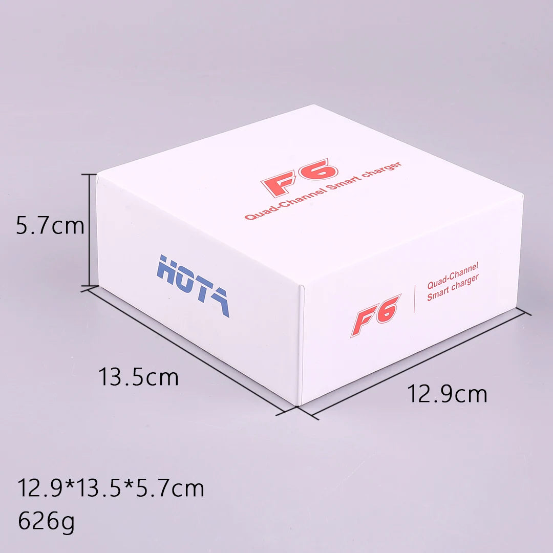 HOTA F6 QUAD-CHANNEL SMART Charger DC1000W 4*15A for Lipo LiIon NiMH Lipo Battery Balance Charger Discharger with USB 45W Type-C
