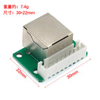 1Pcs RJ45 Adapter Board To XH2.54 Modular Ethernet Connector Adapter Network Interface + Breakout Board + Pin Header