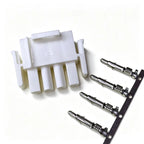 50pcs Flame Retardant 6.35mm Pitch 4-hole White Male 350779-1 Universal MATE-N-LOK 4P wt Male or Female Terminals 20cm Wire