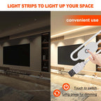 5V LED Strip Light USB Dimmer/Switch White Warm Blue Waterproof Adhesive Tape 2835 60LEDs Cabinet Room Night Lighting 1M 3M 5M