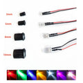 20PCS Transparent LED Diodes DC3V 5V 12V 24V 3MM 5MM 10MM For Red/Green/Blue/Yellow/UV/ Orange/Pink/Hot/White/RGB Pre-cable