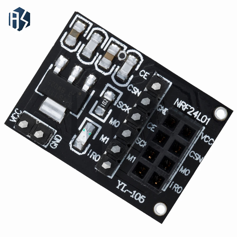 8Pin NRF24L01 Socket-Type Adapter Board 1PCS - Wireless Transceiver Module Carrier | For 51 MCU Projects