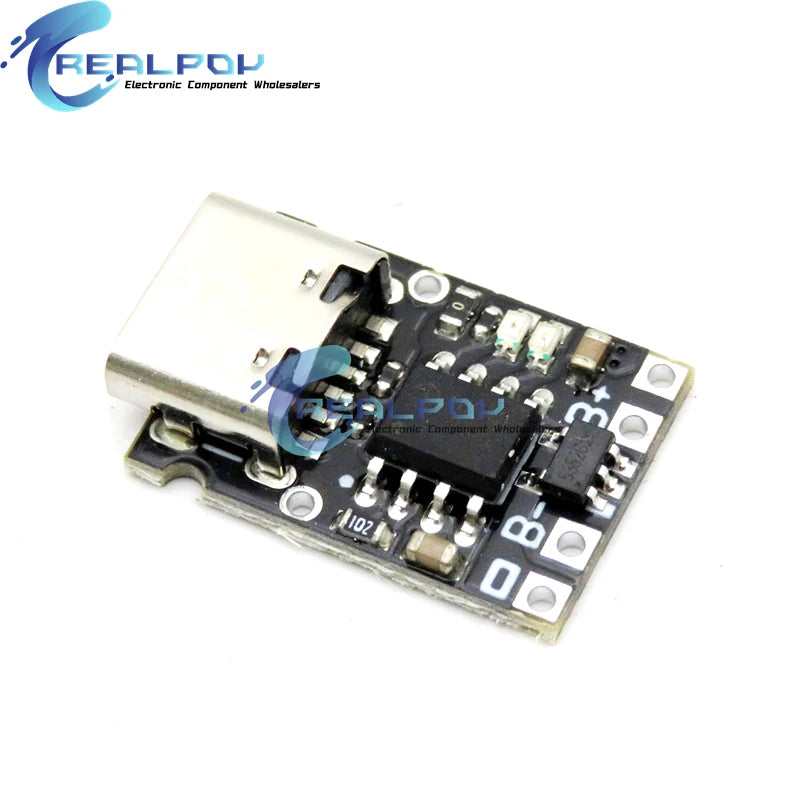 Ultra-mini Type-C USB Charger Module DC 5V 1A Charging Board For 1S 4.2V / 4.35V 18650 Lithium Li-on Battery Protection Board