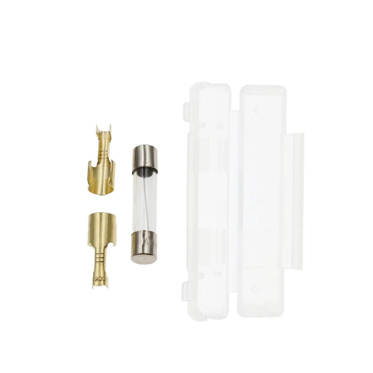 5Set 6X30MM Glass Fuse Holder, 0.5A 1A 2A 3A 4A 5A 6A 8A 10A 15A 20A 25A 30A Fuse Socket Flip shell Type with fuse