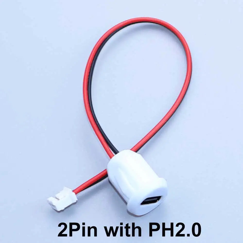 2/4/6Pin USB-C Type-C Waterproof Connector Charger Jack Direct Compression Female Socket Charging Interface With PH2.0 Terminal