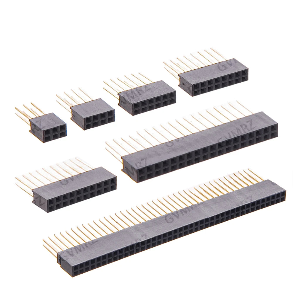 2.54mm Stackable Female Header, 2-15P Long Pin, PCB Socket Strip for Arduino & DIY Shield