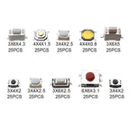 250pcs Car Remote Control Push Button Switch Car Keys Button Touch Microswitch With Box Model Tactile Push Button Switch Kit