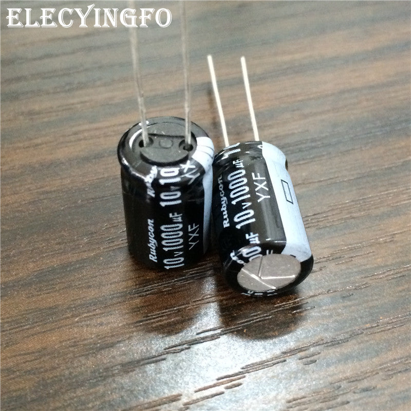 10pcs/100pcs 1000uF 10V Rubycon YXF Series 10x16mm Low Impedance Long Life 10V1000uF Aluminum Electrolytic capacitor motherboard