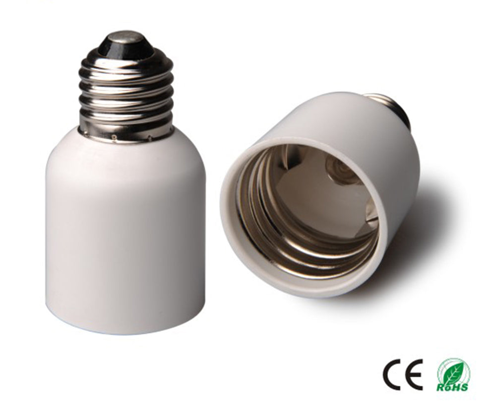 E27 To E40, E40 TO E27 Porcelain High Temperature Resistant Plastic Lampholder LED CFL Halogen Light Socket Bulb Base Adapter
